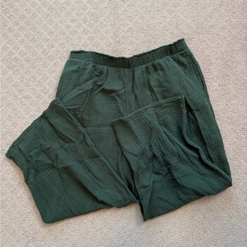 Jessica Simpson Olive Green Textured Pants Size Large